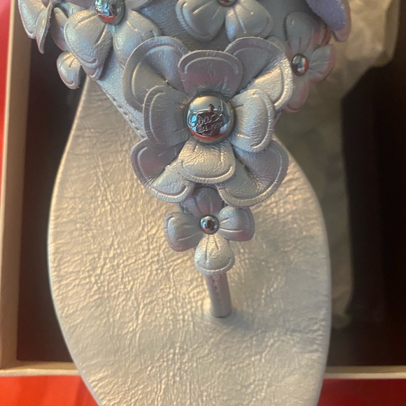 Coach silver sandal size 9 New - Picture 2 of 5